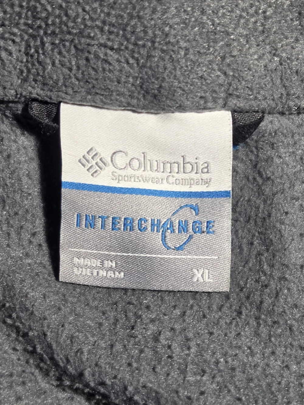 Columbia Mens XL Interchange Two-Tone Hooded Jacket Grey Black Waterproof Shell